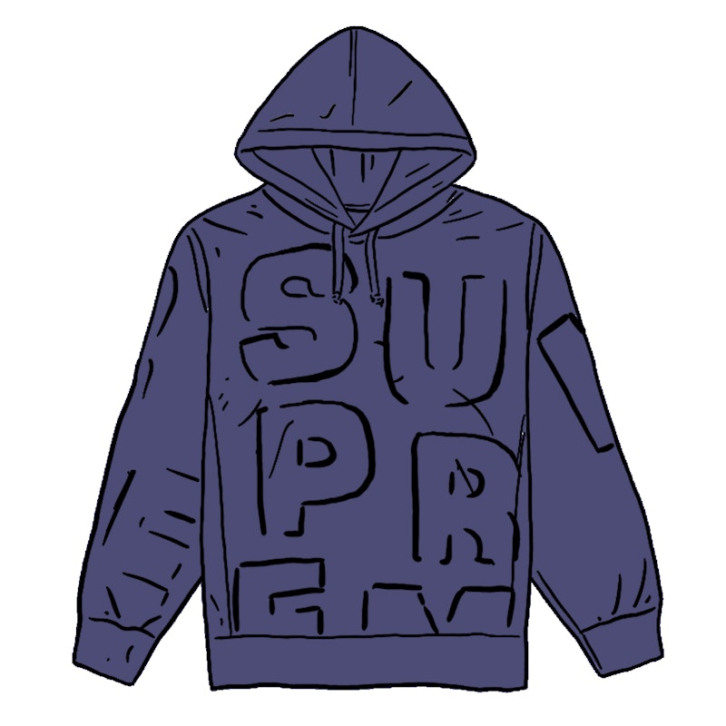 supreme Cutout Letters HoodedSweatshirt