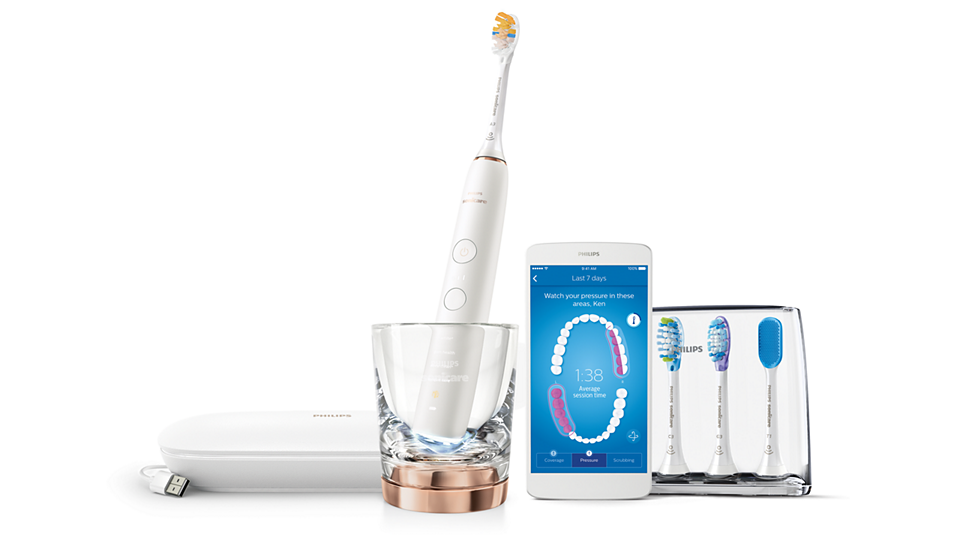 DiamondClean Smart 9750 Rechargeable Toothbrush HX9924/67 | Sonicare