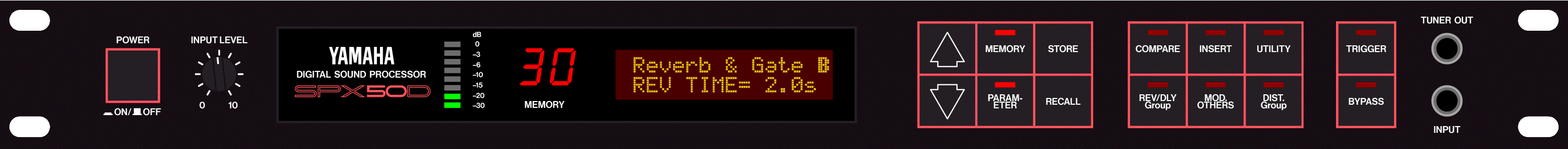 Yamaha SPX50D | Effects | Yamaha black boxes online archive