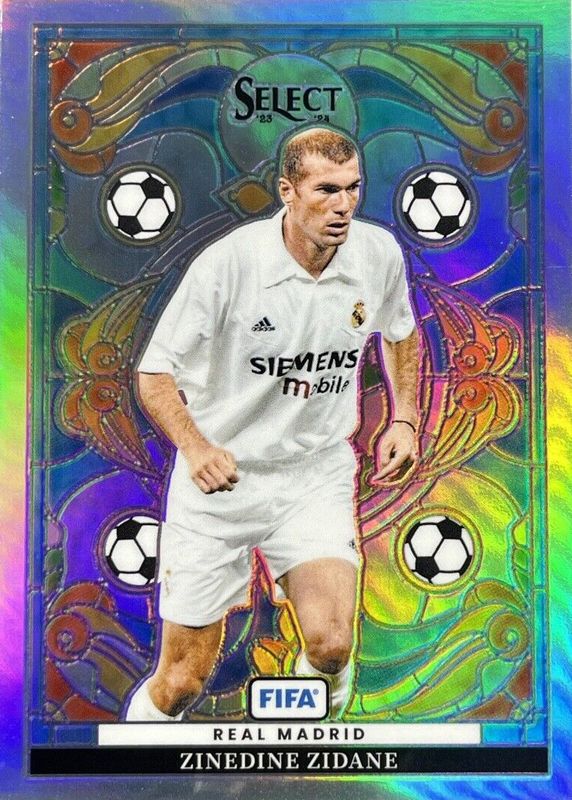 Zinedine Zidane 2023 Select FIFA #27 Stained Glass /(SSP) Price