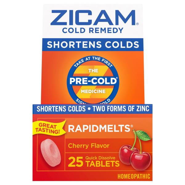 Zicam Rapidmelts Cold Remedy, Quick Dissolve Tablets, Cherry