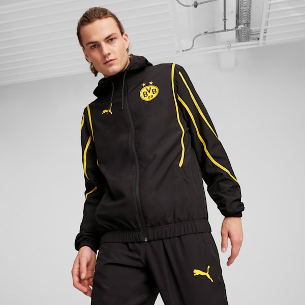 Borussia Dortmund Pre-Match Men's Woven Soccer Jacket | PUMA