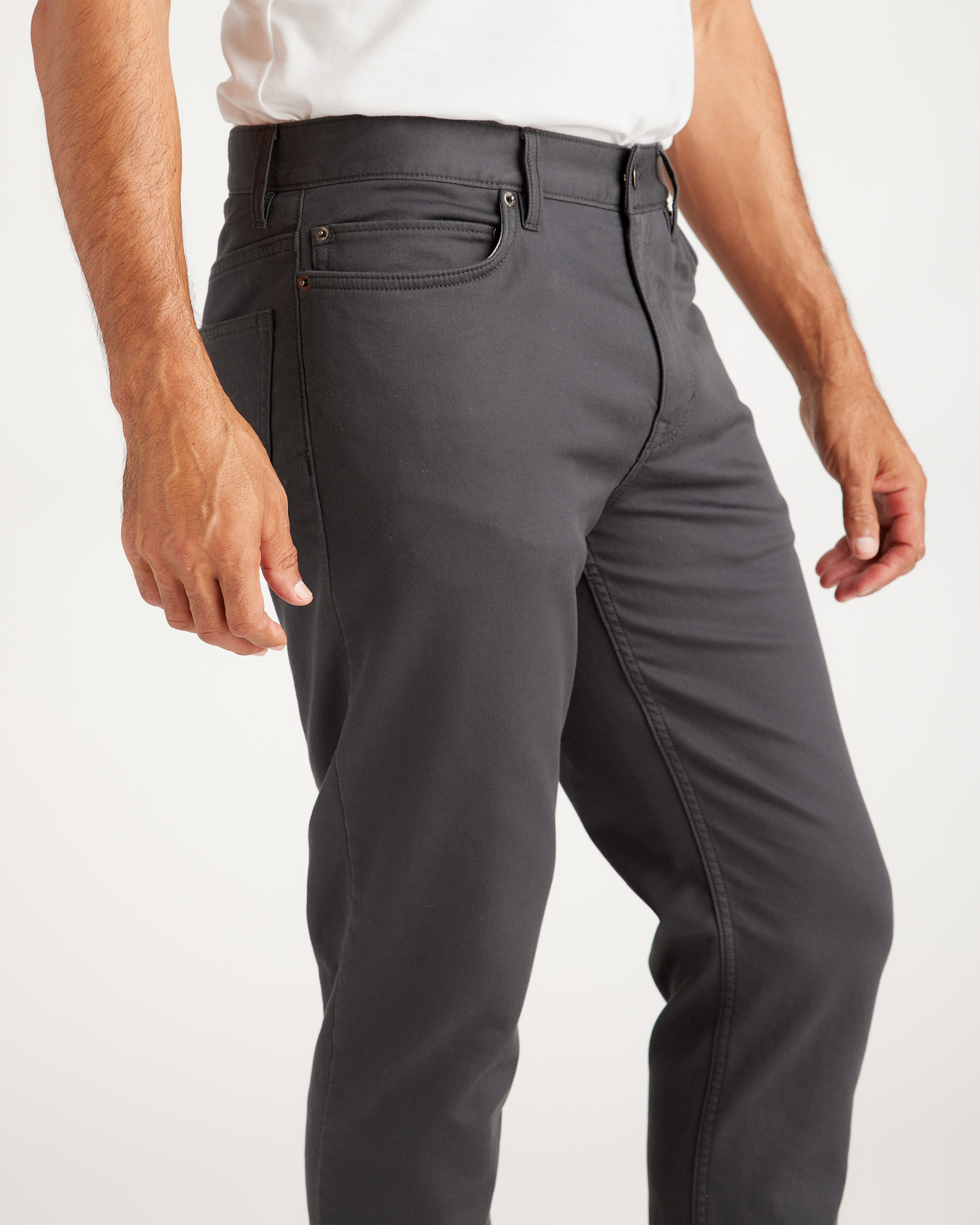 Comfort Stretch Traveler 5-Pocket Pants in Dark Charcoal