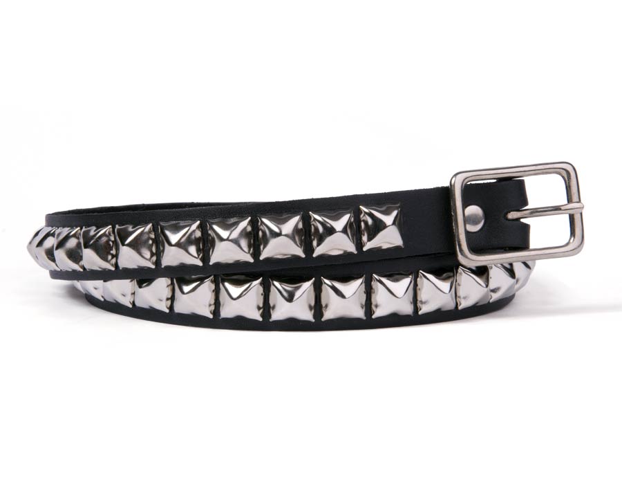 One Row Pyramid Belt: Define Your Style with Real Leather