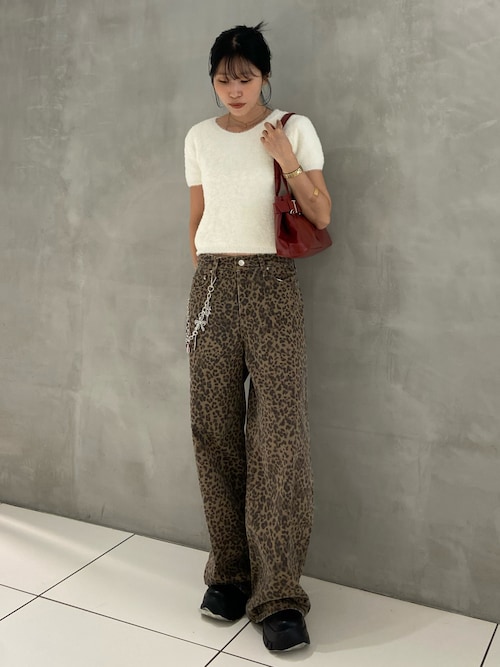 再入荷】LEOPARD WIDE LEG PT-D レオパード ワイドレッグ パンツ