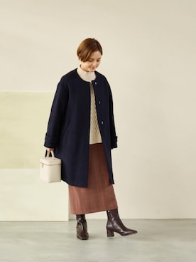 size SHORT / TALLあり ］ソフトメルトン Aライン コートを使った人気