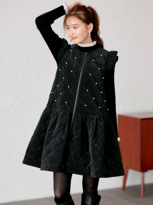 洗える ｜ シアー フリル ラグラン ニット ｜ 長袖 リブニット