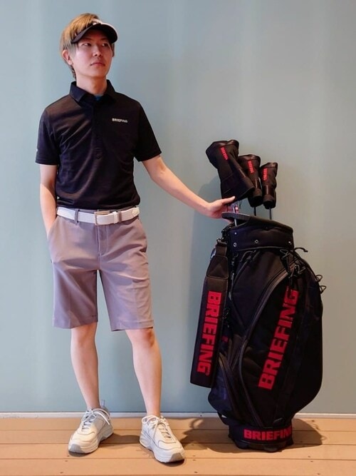 ブリーフィングゴルフ】SQUARE BUCKLE MESH BELT/スクエアバックル