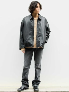 MB別注】WATER REPELLENT LEATHER RIDERS JACKET / 撥水ラムレザー