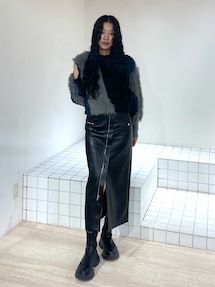 YUKKOコラボ】MIXヤーンチュニックニット｜ムルーア（MURUA