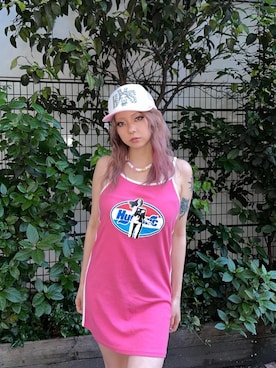 HYSTERIC GLAMOURのキャップ（ピンク系）を使ったレディース人気