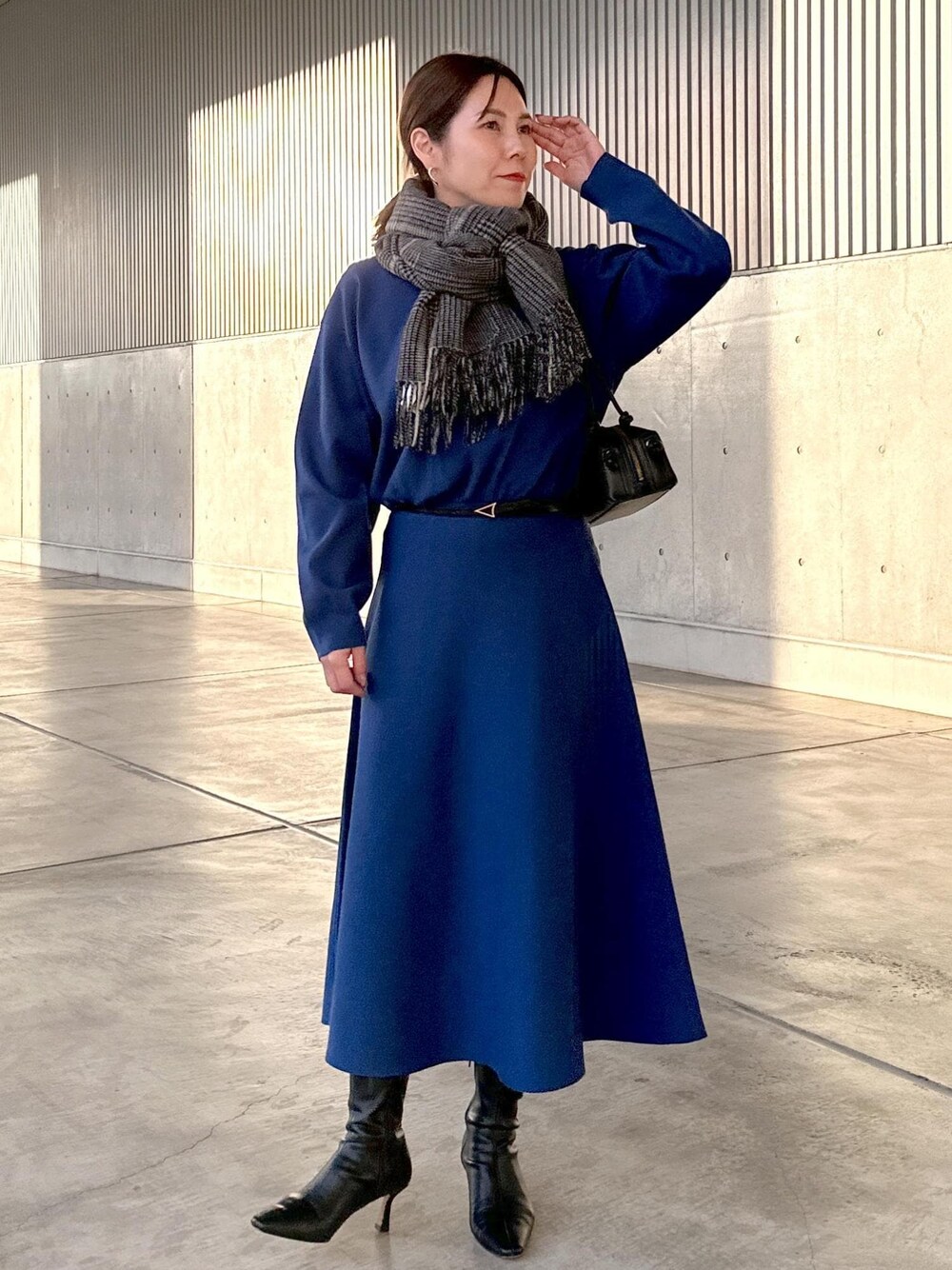 ROPE'（ロペ）の「カシミヤブレンド パターンストール（千鳥格子