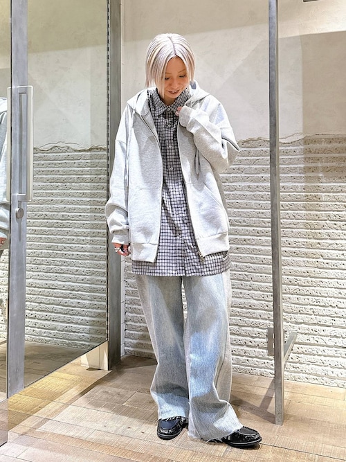 選べる着丈】FadeダンボールZIPフーディ/643474（パーカー）｜JEANASIS