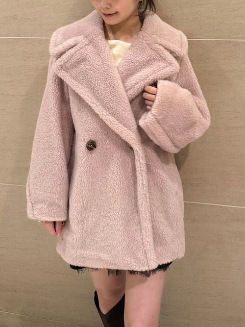 セール】ECOPELボアミドルコート（ムートンコート）｜FRAY I.D（フレイ