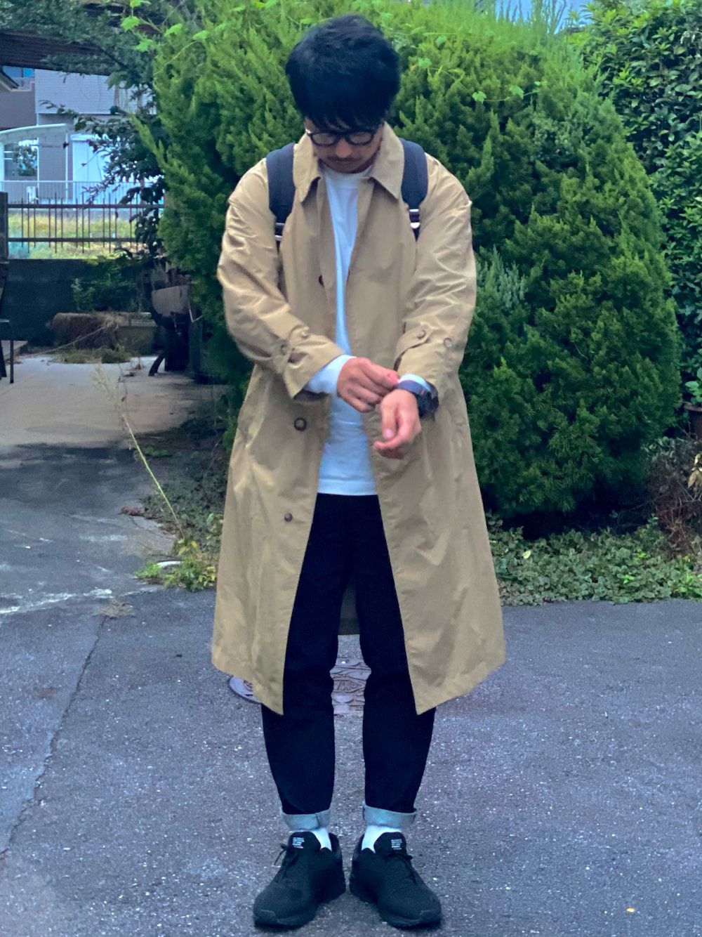 kei*｜THE NORTH FACE PURPLE LABELのステンカラーコートを使った