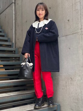 DANTON × Ray BEAMS / 別注 モッサ ノーカラー ダウンコートを使った