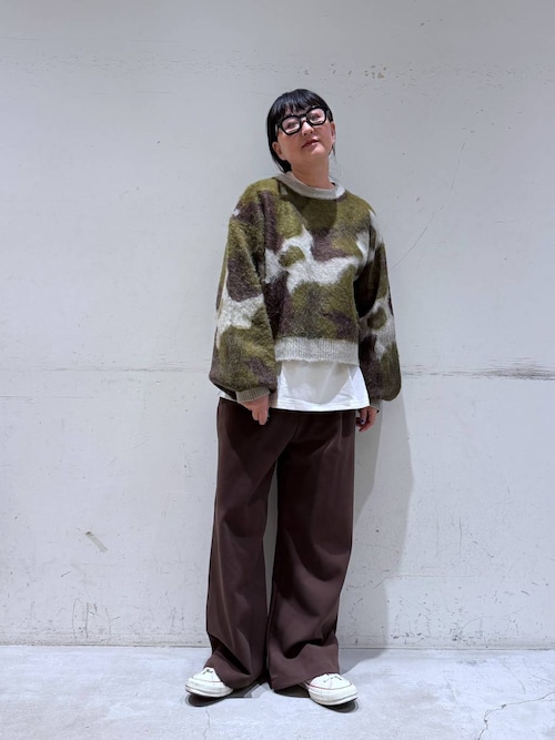 セール】アートカモフラニットプルオーバー（ニット/セーター）｜niko
