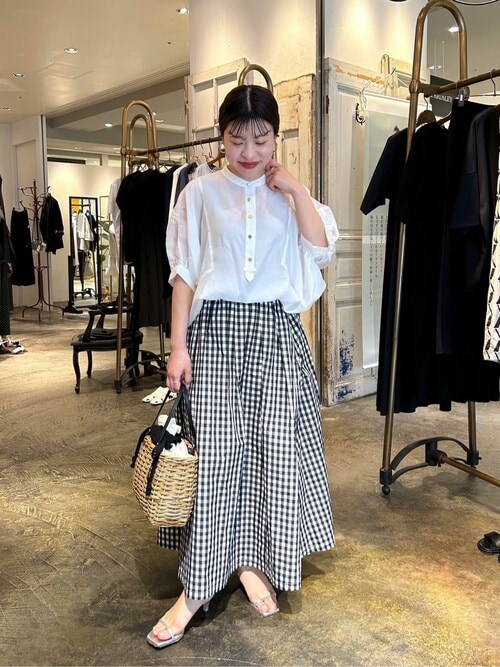 スカート 新品未使用タグ付✳︎ビアズリー1段ティアードのタフタ