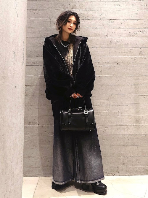 セール】グラデーションハクプリントデニムパンツ(HARE)（デニムパンツ