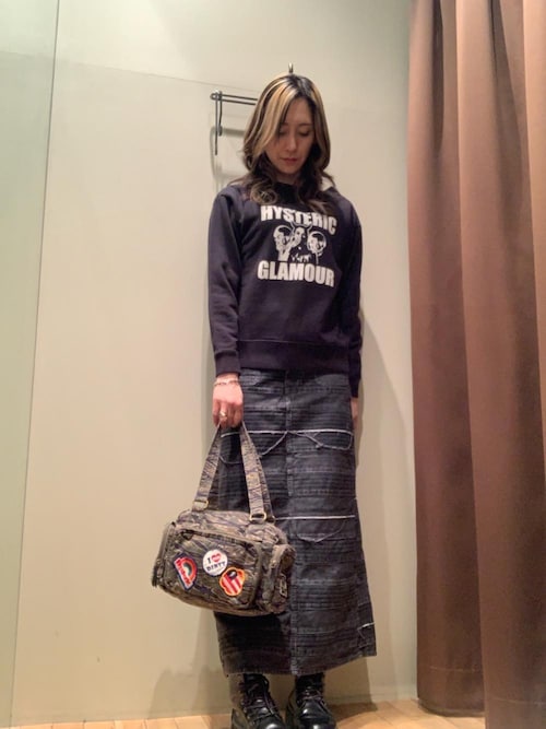 スクラッチロングデニムスカート（スカート）｜HYSTERIC GLAMOUR