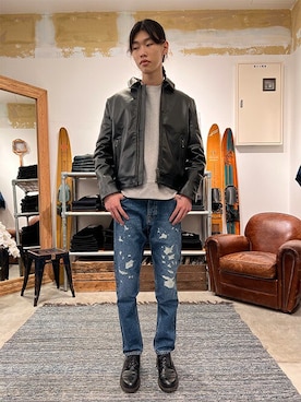 nudie jeans 渋谷｜Nudie Jeansのライダースジャケットを使った