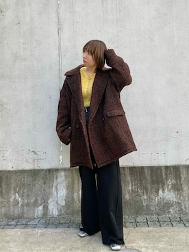 ビッグヘリンボーンミドルコート【MAISON SPECIAL/メゾンスペシャル