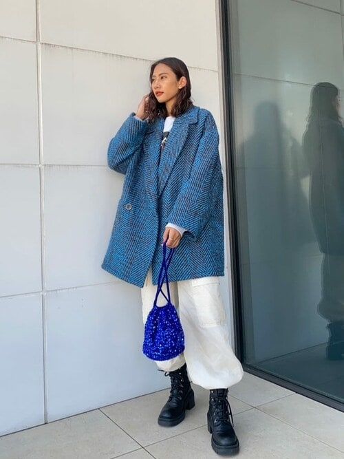 ビッグヘリンボーンミドルコート【MAISON SPECIAL/メゾンスペシャル