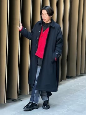 ユニセックスアイテム》ミックスツイードプライムオーバーステンカラー