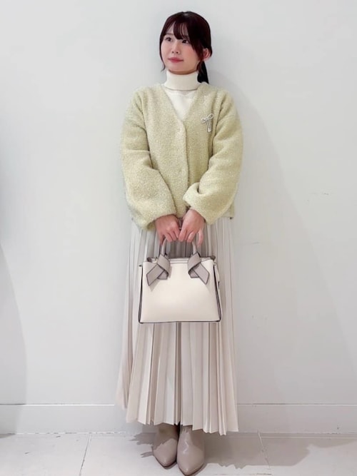 セール】タートルネックタックパフスリーブニット【洗濯機OK】（ニット