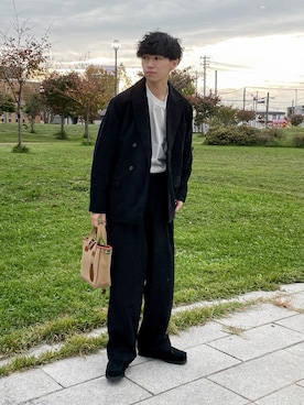 コーデュロイリラックスダブルテーラードジャケット【セットアップ対応