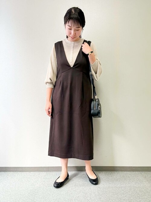 セール】F by ROSSO ポンチジャンパーワンピース（ワンピース）｜F by