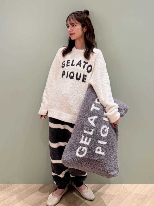 パウダーロゴジャガードプルオーバー＆ロングパンツセット（ルーム