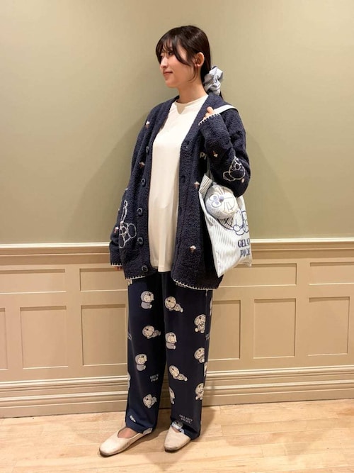 ドラえもん】【メンズ】ベビモコジャガードカーディガン（ルームウェア