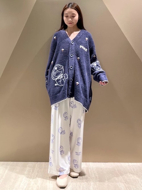 ドラえもん】【メンズ】ベビモコジャガードカーディガン（ルームウェア