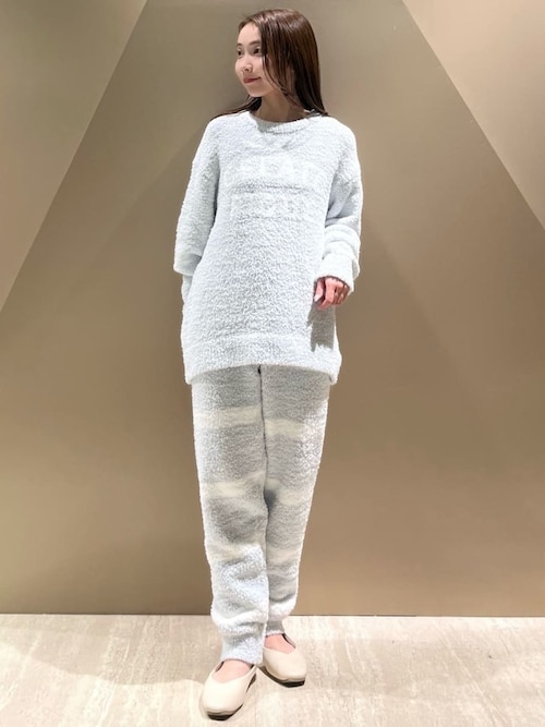 パウダーロゴジャガードプルオーバー＆ロングパンツセット（ルーム