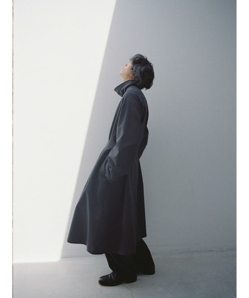 LIDNM（リドム）の「DOUBLE CLOTH MORTORCYCLE（ステンカラーコート