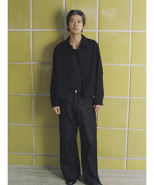 LIDNM（リドム）の「LINEN CROPPED CHORE JACKET（ブルゾン）」 - WEAR