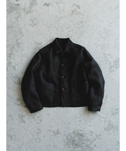 LIDNM（リドム）の「LINEN CROPPED CHORE JACKET（ブルゾン）」 - WEAR