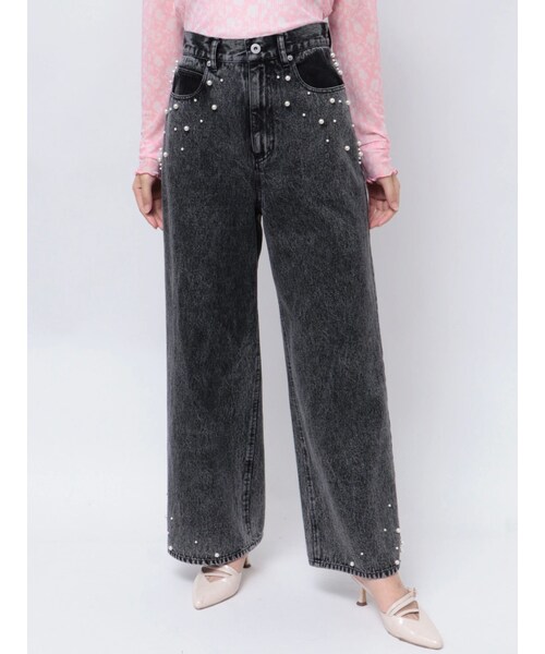 MERCURYDUO（マーキュリーデュオ）の「パールデニムパンツ（デニム