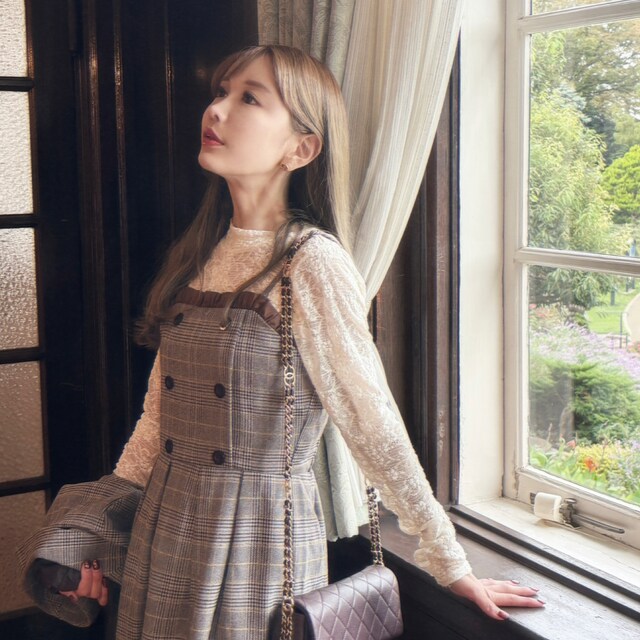 Ameri（アメリ）の「UNDRESSED LACE SANDWICH SKIRT（スカート）」 - WEAR