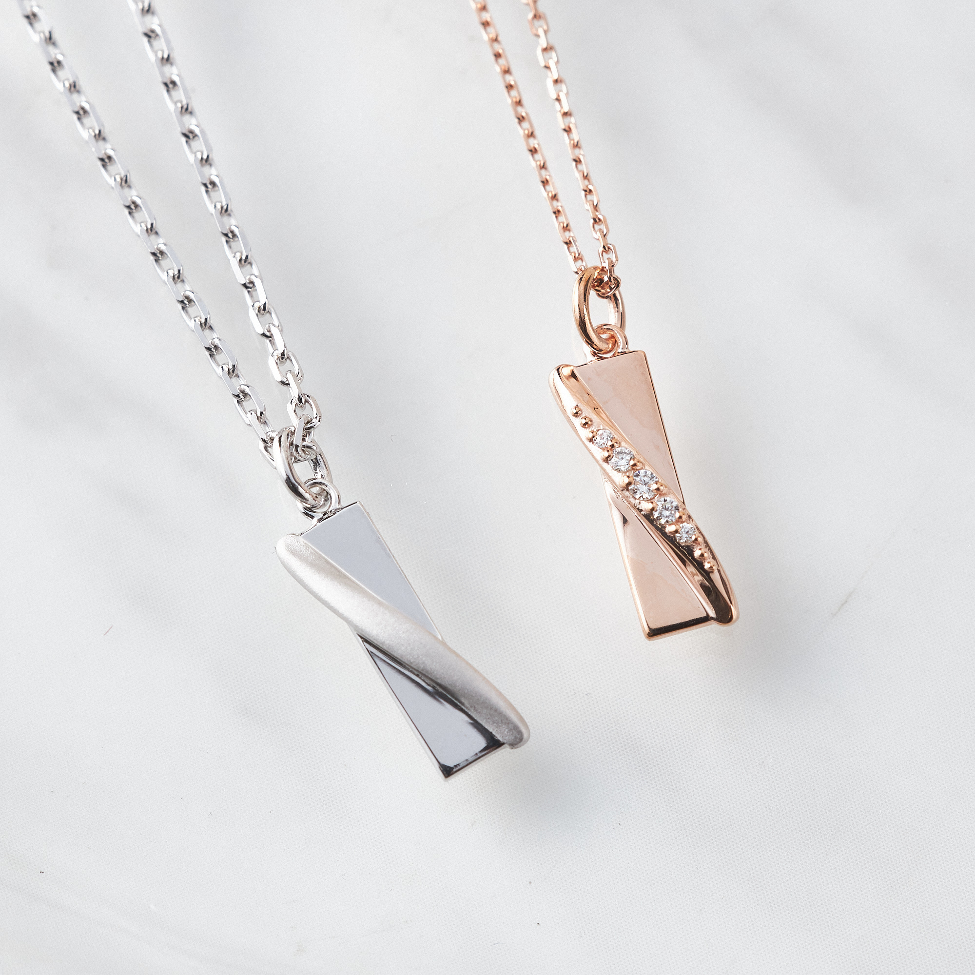 ペアデザインセット】ラインネックレスセット | Canal4℃（カナル