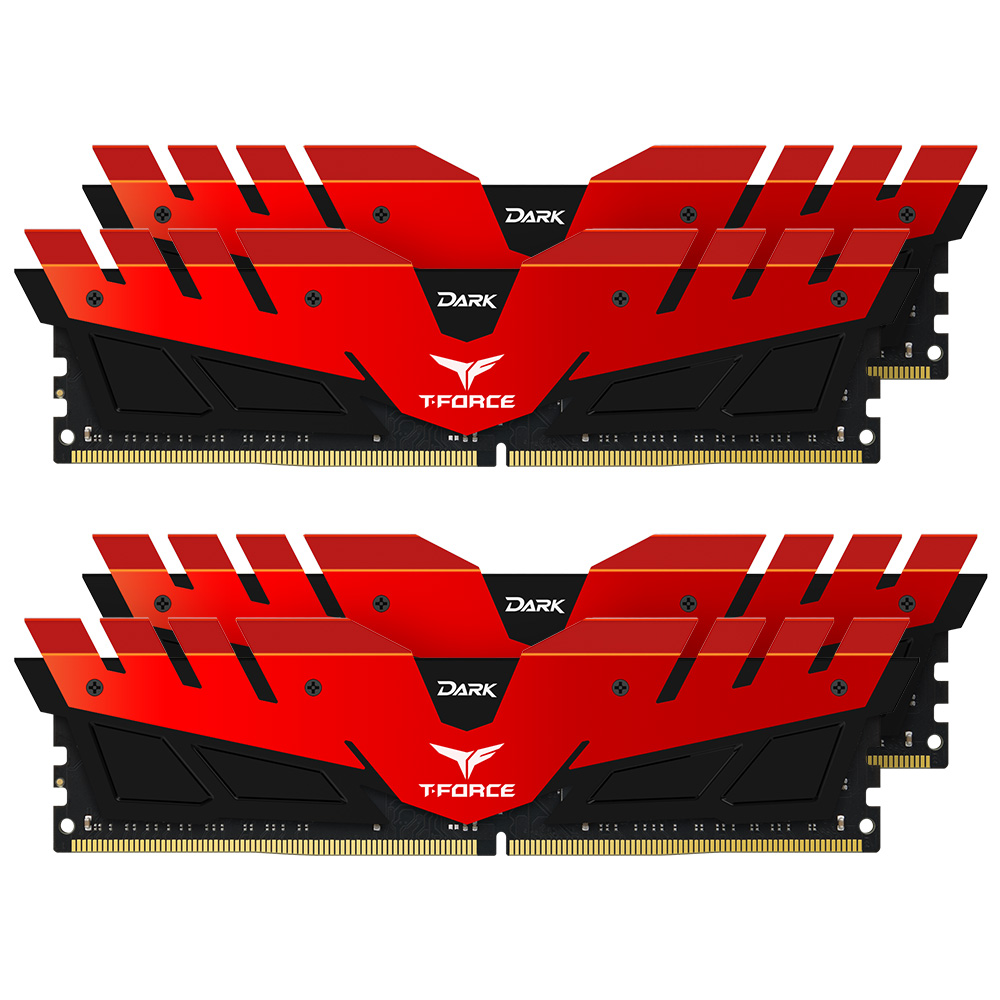 DARK DDR4 DESKTOP MEMORY RED 32GB(4x8GB) 3200MHz CL16 | TEAMGROUP