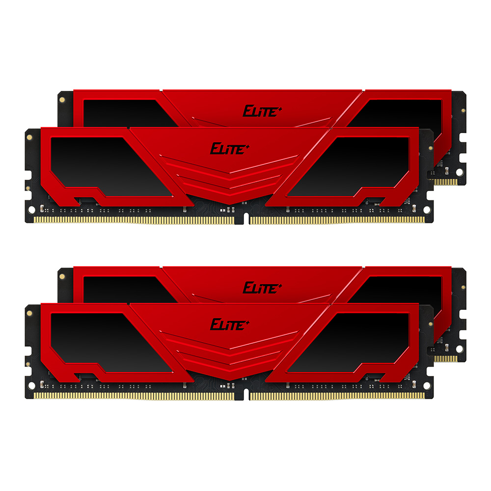 ELITE PLUS DDR4 DESKTOP MEMORY RED 16GB(4x4GB) 2666MHz CL19