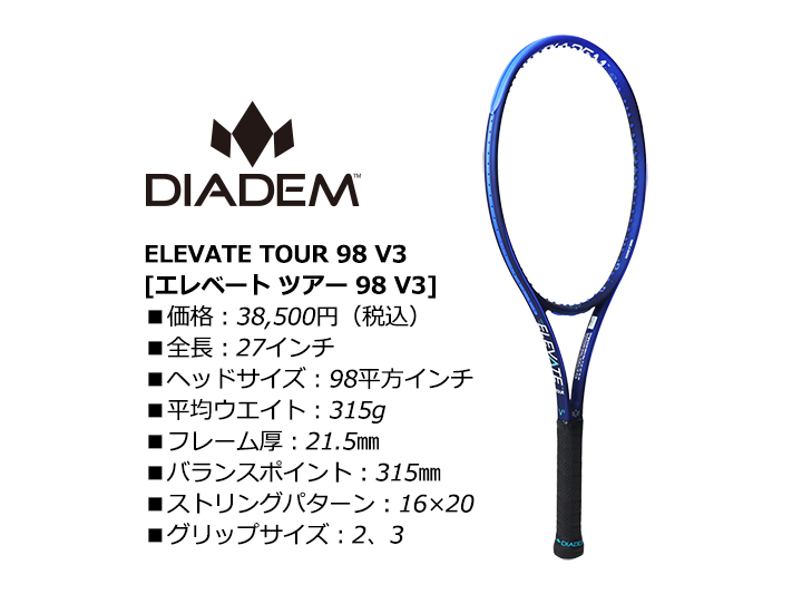 話題のダイアデム[DIADEM]創業者に聞く進化したラケット「エレベート