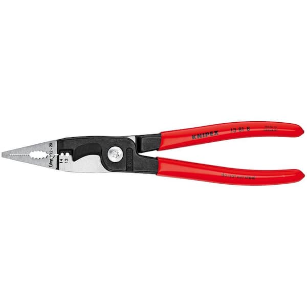 KNIPEX 8 in. Electrical Installation Pliers 13 81 8 - The Home Depot
