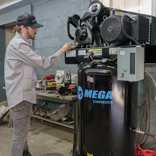 Mega Compressor 80 Gal. 7.5 HP 175 PSI Electric Upright Air