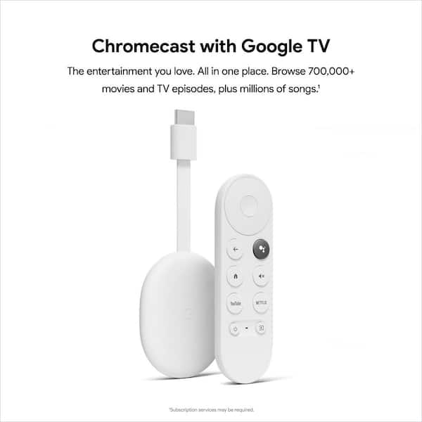 Google Chromecast with Google TV - Streaming Entertainment in 4K