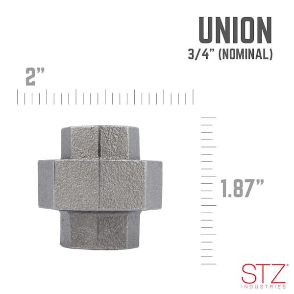 STZ 3/4 in. Black Iron Union 310 U-34 - The Home Depot