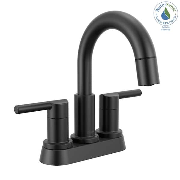 Delta Nicoli 4 in. Centerset Double Handle Pull-Down Spout