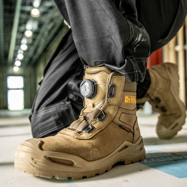 DEWALT Men's Apex BOA Composite Toe Size 13 Work Boot Sand